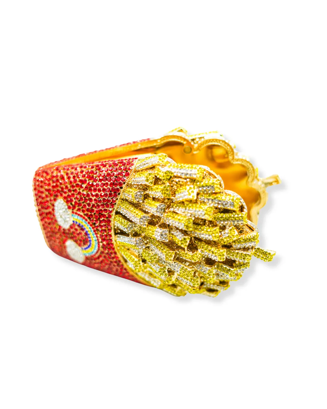 Sparkling French Fries Crystal Clutch