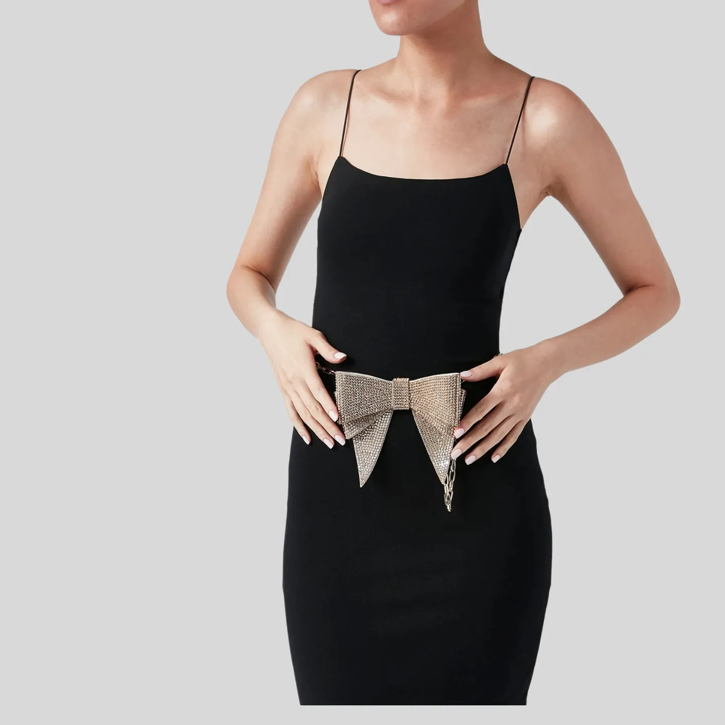 Soft Bow Belt Champagne